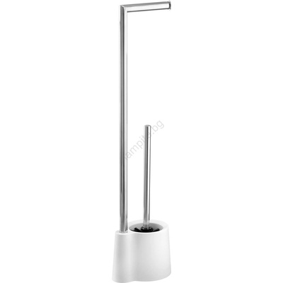 WENKO 22989100 - Четка за WC AVOLA 13x70 см, неръждаема стомана/бяла/сребриста (WE0054)