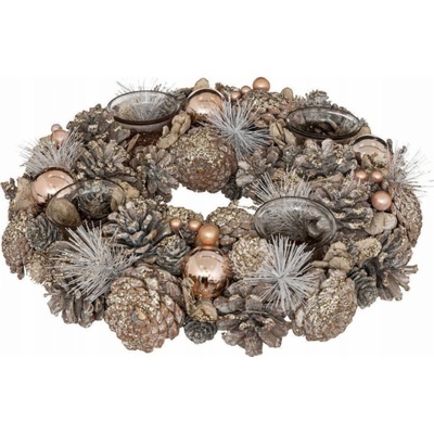 Atmosphera Vánoční věnec s místem pro svíčku 34 cm – Zboží Mobilmania