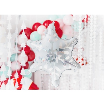 Party Deco FB158 Fóliový balón Snehová vločka 64x66 cm