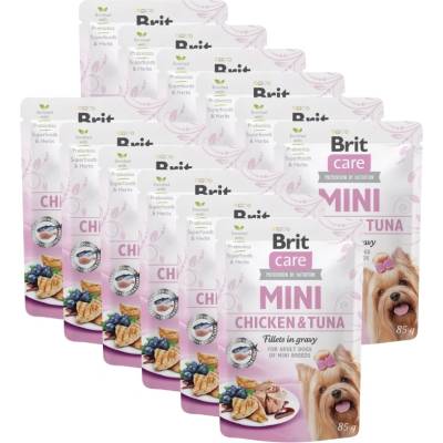 Brit Care Mini Пилешко и риба тон филе в сос 12x85g