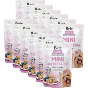 Brit Care Mini Пилешко и риба тон филе в сос 12x85g