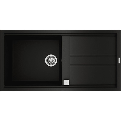 Teka Гранитна мивка, авт. клапан, обръщаема, за шкаф 60 см Nova 60 L-TG ЧЕРНА (М.1030,ЧЕ)