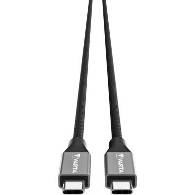 Varta 57936 Nabíjecí a datový, USB-C / USB-C, 2m, černý