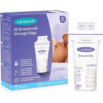 Lansinoh Breastfeeding Breastmilk Storage Bags торбичка за съхранение на кърма 25 бр