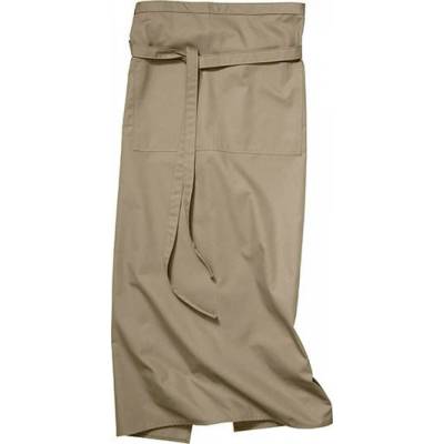 CG Workwear Gastro zástěra Roma odolná proti pomačkání 100 x 100 cm béžová tmavá 100 x 100 cm CGW1260