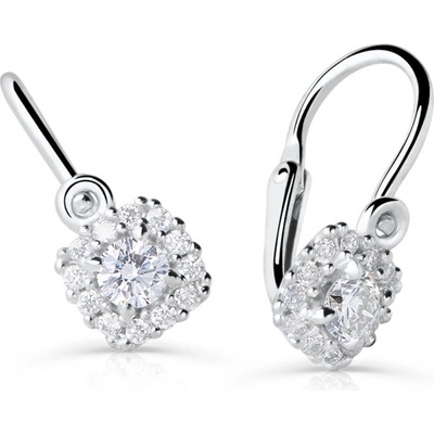 Danfil detské náušnice C5542 z bieleho zlata diamant brizura