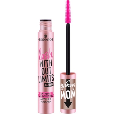 essence Objemová a predlžujúca riasenka Lash Without Limits Extreme Lengthening & Volume Mascara Brown 13 ml