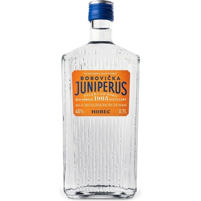 Juniperus Borovička s Horcom 40% 0,7 l (čistá fľaša)