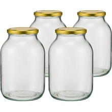 Browin Sada zaváracích pohárov s viečkom Twist 4ks x 4000ml