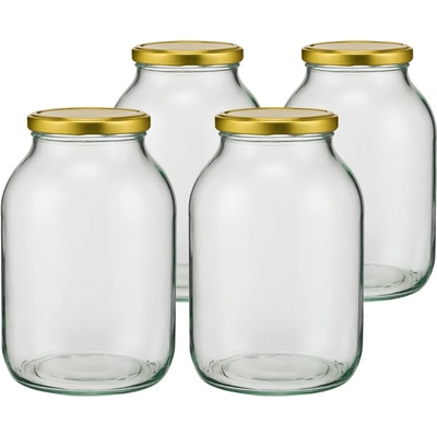 Browin Sada zaváracích pohárov s viečkom Twist 4ks x 4000ml
