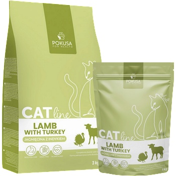 POKUSA POKUSA - храна за възрастни котки с агнешко с пуешко, 1 кг, 3 кг - Полша (PO_2LbTc-1)