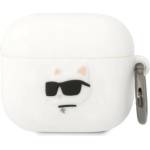 Karl Lagerfeld Кейс Karl Lagerfeld KLA3RUNCHH за AirPods 3, бял / бял, Silicone Choup (KF001473-0)