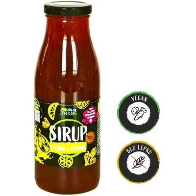 The Pelikans Sirup citron zázvor s třtinovým cukrem 0,5 l