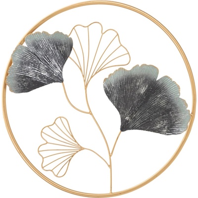 Mauro Ferretti Kovový nástěnný panel FLOWER, zlatý, Ø 45,5 cm zlatý
