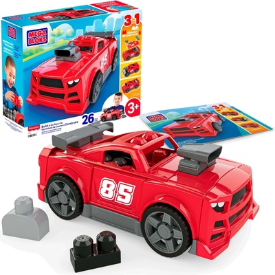 Mega Bloks Stavebnice závodní auto 3 v 1 JKG35 – Sleviste.cz