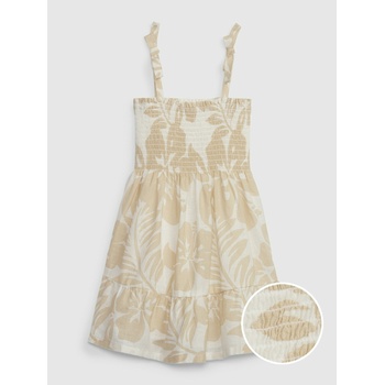 GAP Бебешка ленена рокля GAP GAP | Bezhov | Момичешки | 74-80
