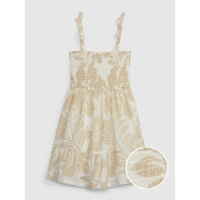 GAP Бебешка ленена рокля GAP GAP | Bezhov | Момичешки | 74-80