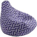 Pufrelax Пуф круша за деца 4-14 г. , 160л. , Nirvana Light, Zippity Purple, Перящ се калъф, Пълнеж от Полистиролни перли, Гама Premium (PUF-G-NL-PT-ZIP)