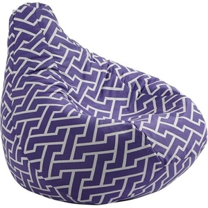 Pufrelax Пуф круша за деца 4-14 г. , 160л. , Nirvana Light, Zippity Purple, Перящ се калъф, Пълнеж от Полистиролни перли, Гама Premium (PUF-G-NL-PT-ZIP)