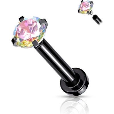 S4U Piercing do brady cartilage tragus (1,2 x 8 mm, 2 mm kámen) LB1041AB-12082