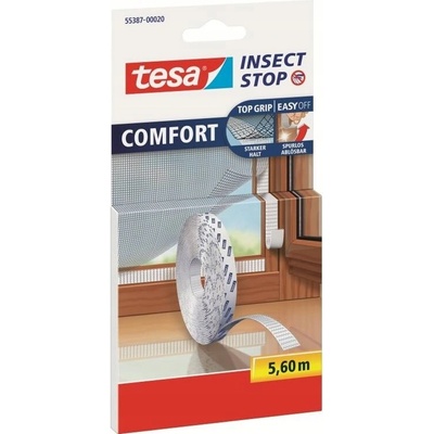 Tesa Náhradní páska suchého zipu na sítě do oken a dveří, bílá, 5,6m (55387-00020-00)