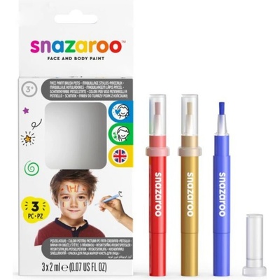 SNAZAROO Štětce Brush Pen s barvami na obličej Dobrodružství