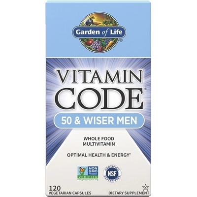 Garden of Life Vitamin Code 50 & Wiser Men, 120 Veg Capsules