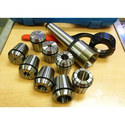 Kleštinový upínač MK4 x ER40 se sadou 8ks kleštin , matice T2 MK4-ER40-FS-08-CZ
