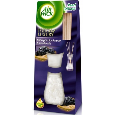 Air Wick Reed aroma difuzér Půlnoční ostružiny a vanilkové hedvábí náhradní náplň do tyčinky 50 ml