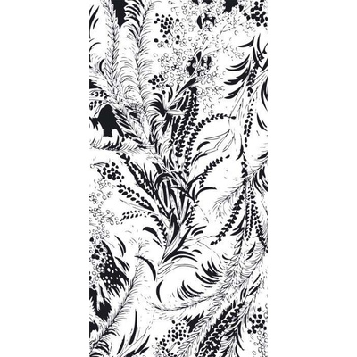 Dimex S-319 vliesová fototapeta na zeď Black flowers 2 rozměry 110 x 220 cm