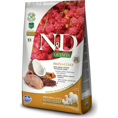 N&D Quinoa Grain Free Skin & Coat Adult Dog Quail 7 kg