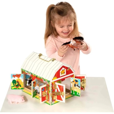 Melissa & Doug Hracia stodola so zámikmi a zvieratami