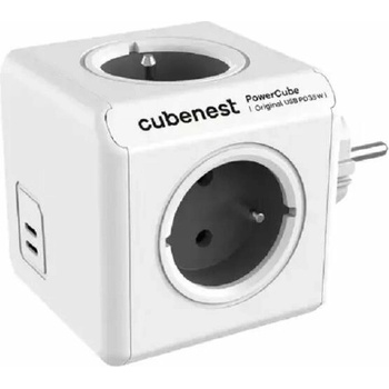 CubeNest PowerCube Original USB PD 20W A+C Sivá