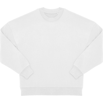 B&C mikina Influence Crew, těžká oversize unisex COT01IC0100100-white