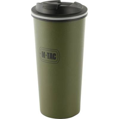 M Tac termohrnček Thermo Mug 450 ml olivový čierny