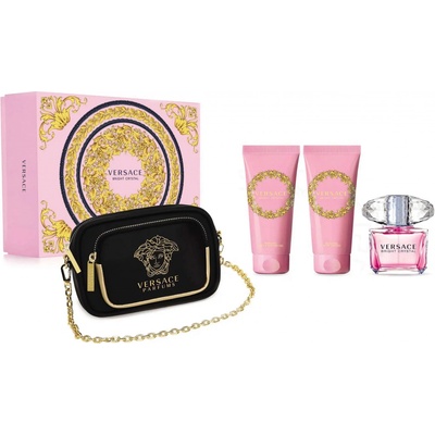 Versace Bright Crystal EDT 90 ml + tělové mléko 100 ml + sprchový gel 100 ml + kabelka dárková sada