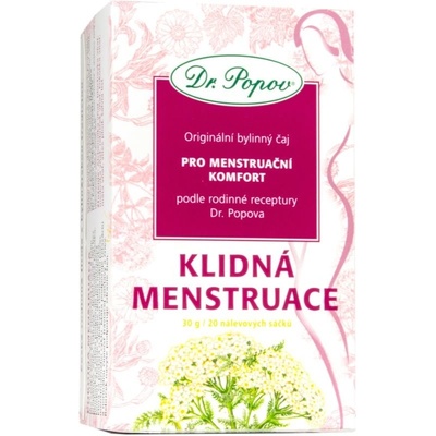 Dr.Popov Klidná menstruace bylinný čaj pro ženy 20 ks