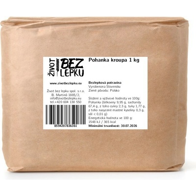 Život bez lepku Pohánková krúpa 1 kg
