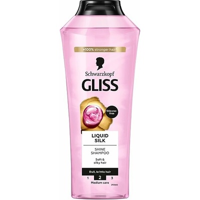 Schwarzkopf Gliss Liquid Silk regeneračný šampón pre posilnenie a lesk vlasov 400 ml