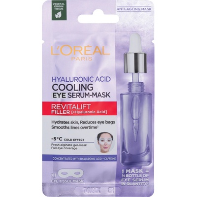 L'Oréal Paris Revitalift Filler [+Kyselina hyalurónová] chladivá maska na oči 11 g