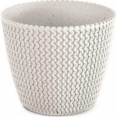Prosperplast Květináč SPLOFY ECO WOOD bílý 18,7 cm