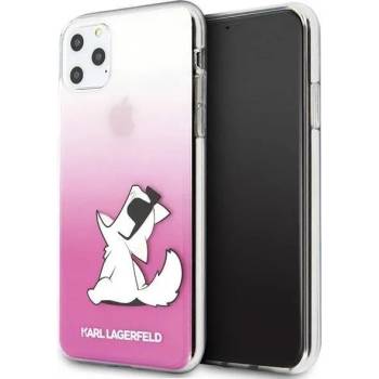 KARL LAGERFELD Луксозен Калъф за iPhone 11 Pro, KARL LAGERFELD Choupette Fun Case, Розов (KLHCN58CFNRCPI)