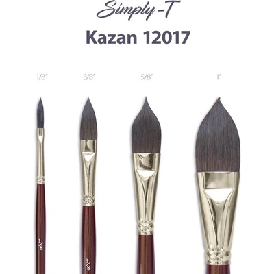 Štetec Simply-T Kazan 12017 - mačacie jazýček, krátka rukoväť Veľkosť štetca: 3/8