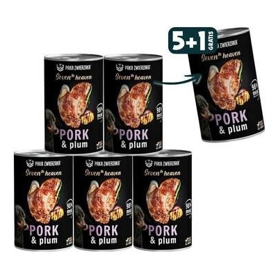 Paka Zwierzaka Adult Seventh Heaven vepřové a švestka 6 x 400 g