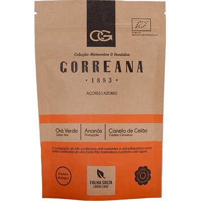 Gorreana zelený azorský čaj s ananasem a cejlonskou skořicí 80 g