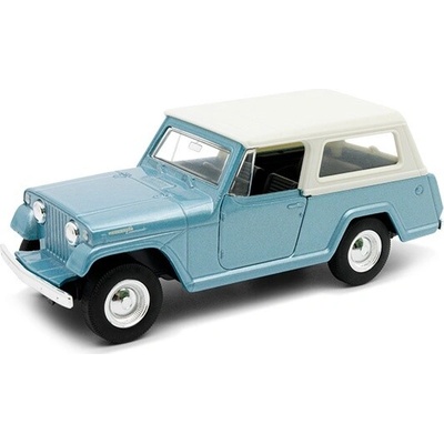 Welly 1967 Jeep Jeepster Commando Station Wagon model žltý 1:34