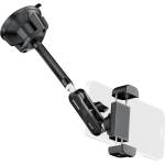 NEEWER Car Mobile Phone Holder 360° Rotating Vacuum Suction Cup Metal Mobile Phone Holder with Extended Magic Arm Compatible with iPhone Samsung, for Windscreen Skylight Glass Navigation Video, PA137