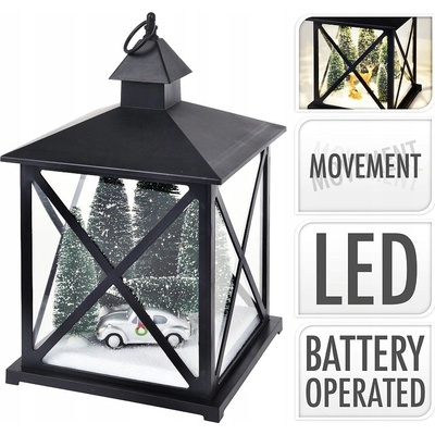 PROGARDEN Lampáš s LED osvetlením a pohybujúcou sa vianočnou dekoráciou 38 cm SOB KO-AX5306570sob