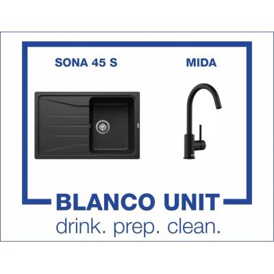 BLANCO Bundle Blanco Sona 45 S+Blanco Mida Черен мат (527912)