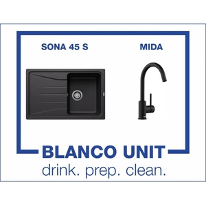 BLANCO Bundle Blanco Sona 45 S+Blanco Mida Черен мат (527912)